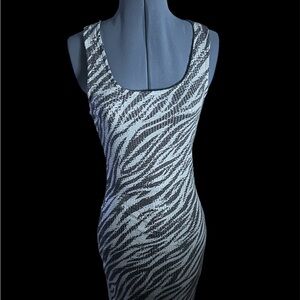 Zebra Print Sleeveless Dress Vintage Forever 21